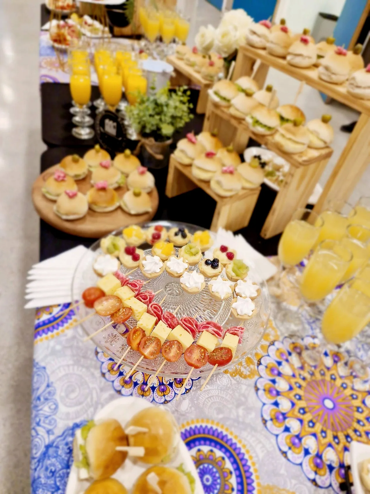 Selección de bocados para un evento