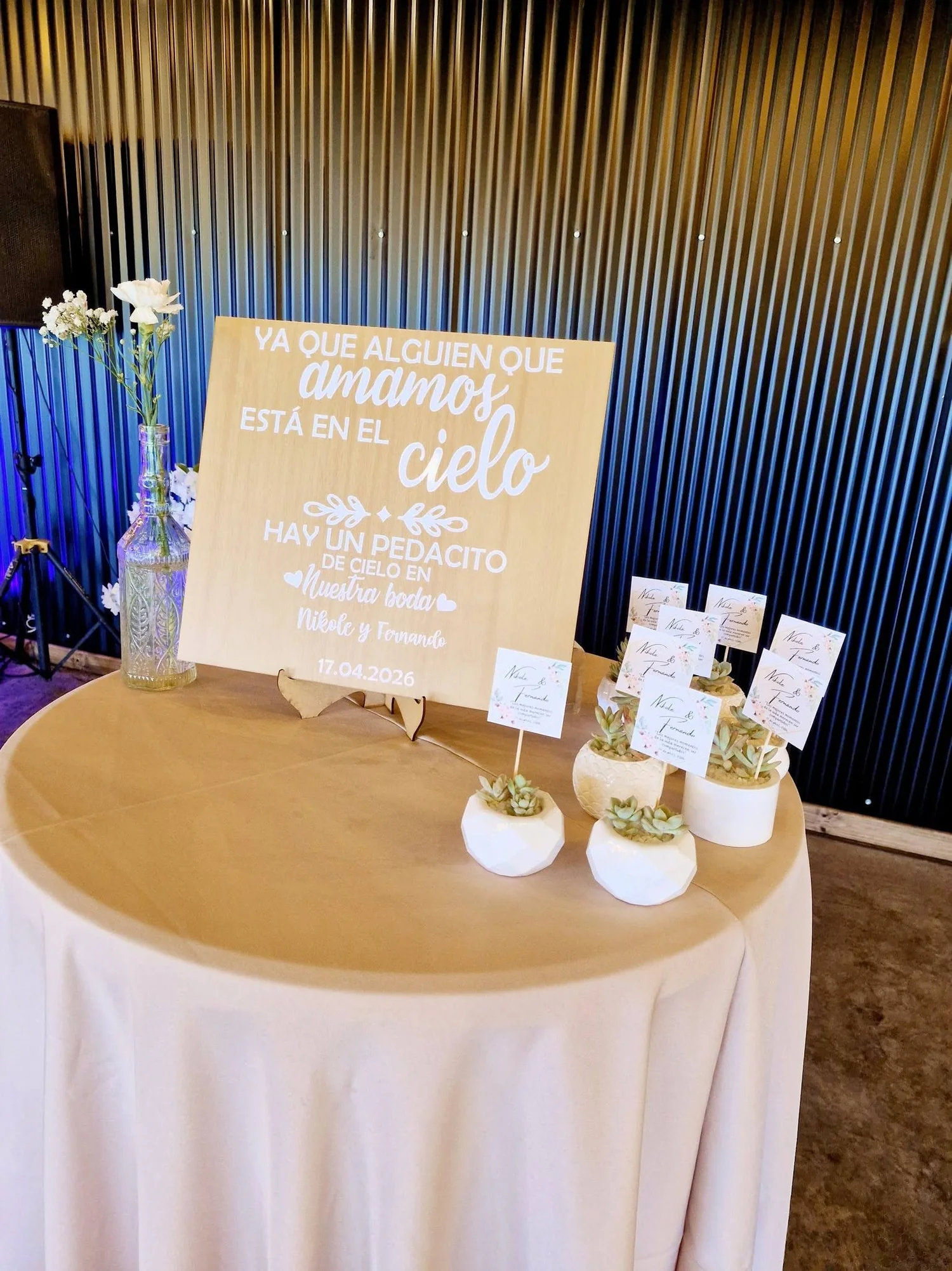 Detalle decorativo de boda