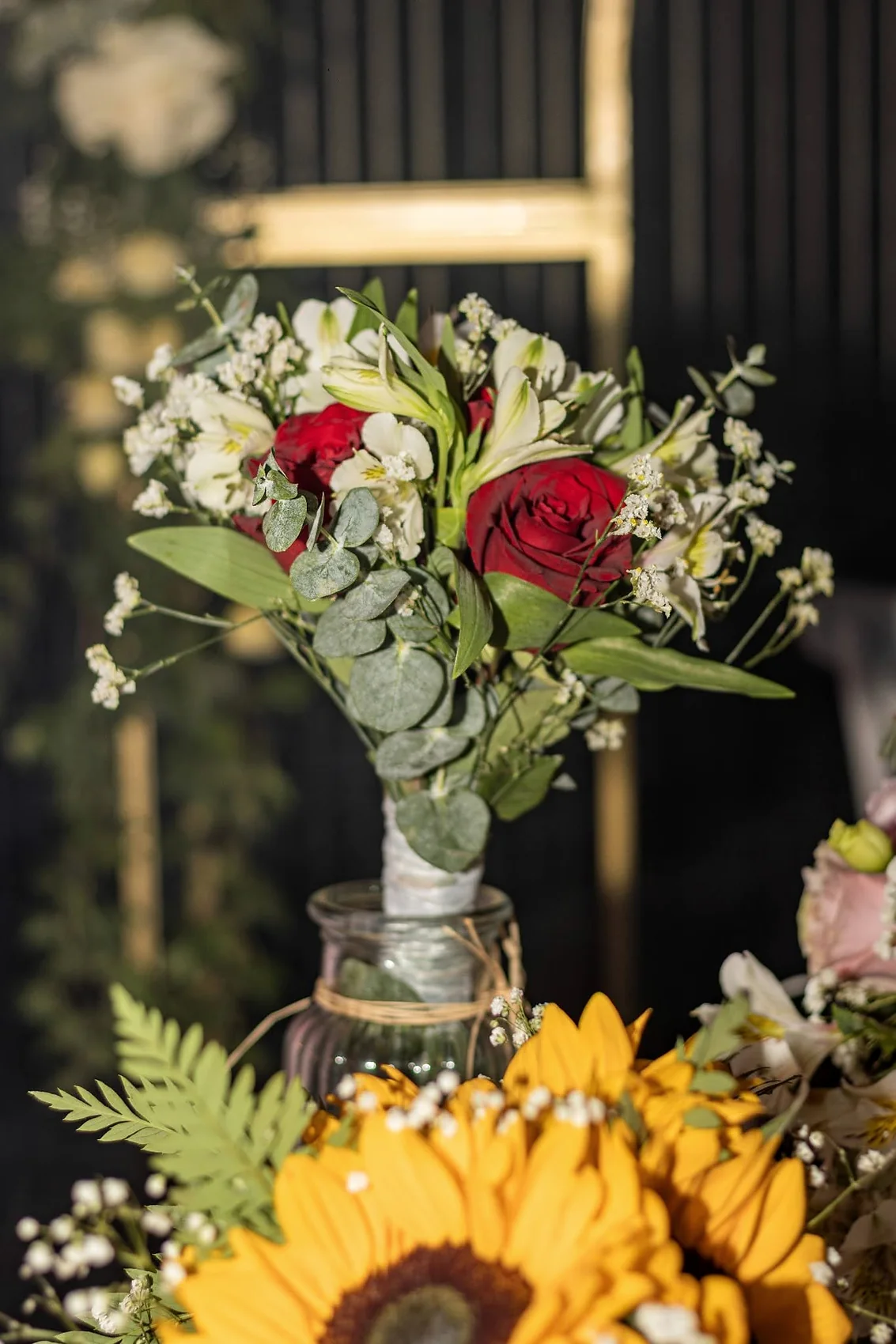 Detalle floral en una boda realizada en Angol